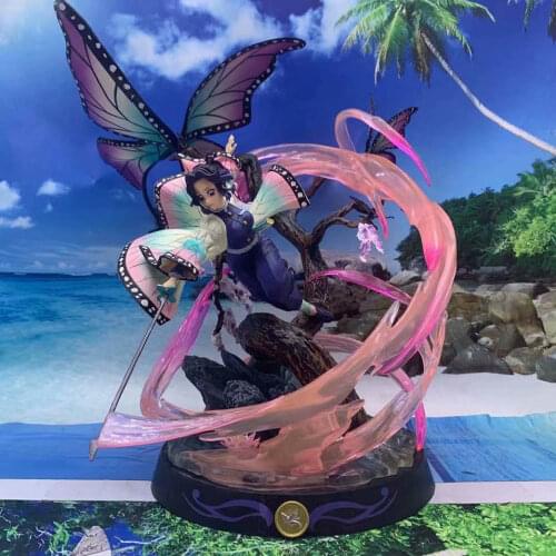 Anime Figure Demon Slayer Transformation Kamado Nezuko Exploding Blood Kochou Shinobu Action Figure Model Statue Collection Toy