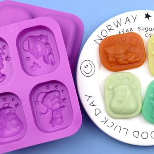 4 Lianjiang Xiaoyu Handmade Essential Oil Soap Cake Mold XG1003