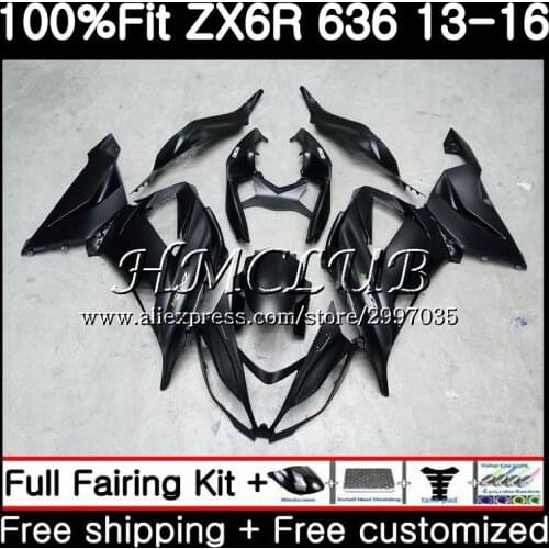 Injection For KAWASAKI NINJA ZX-636 Flat black new ZX-6R 2013 2014 2015 2016 52HC.5 ZX 636 600CC ZX 6R ZX6R 13 14 15 16 Fairings