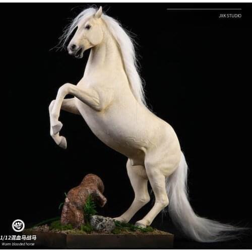 About 15CM 1/12 Scale PVC Warm Blood Horse Mounts Simulation Horse Animal Model Mount Kids Toys Home Decoration Collect Gift