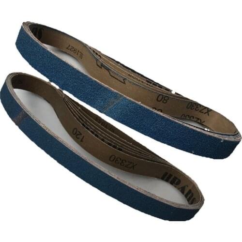 10Pcs 25 * 762mm Abrasive Sanding Belts for Air Belt Sander Aluminium Oxide Grinder Metal Grinding Grit 40 60 80 120