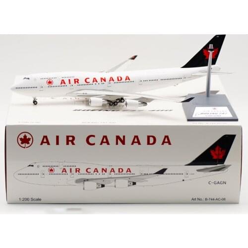 1:200 Scale CANADA Airline B747-400 C-GAGN Airplane Model Toy with Base Landing Gear Alloy Aircraft Plane for Collection Gift