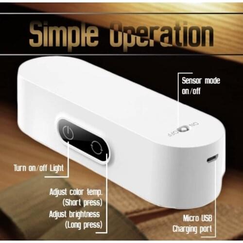 Study Desk Lamp Hanging Magnetic LED Table Lamp Chargeable Stepless Dimming Cabinet Light Night Light For Closet Wardrobe