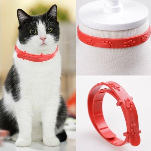 New 33cm Adjustable Pet Dog Cat Flea Collar Anti Flea Tick Mite Louse Flea Collar Rubber Necklace Pet Protect Flea Killer Circle