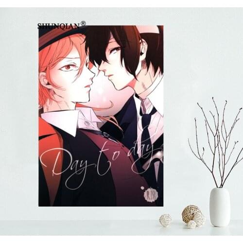 New Custom Bungou Stray Dogs Canvas Poster Living room decorative wall painting Poster cloth print Fabric Poster