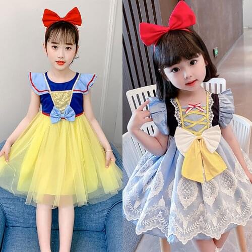 Girls Clothes Children Lolita Ball Gowns For Baby Girl Birthday Baptism Party Dresses Snow white infant Vintage Princess Vestido