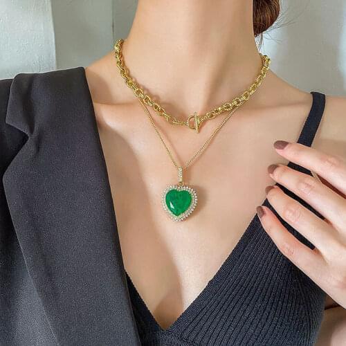 SINZRY 2020 fashion elegant jewelry AAA cubic zirconia heart design vintage women pendant choker necklaces