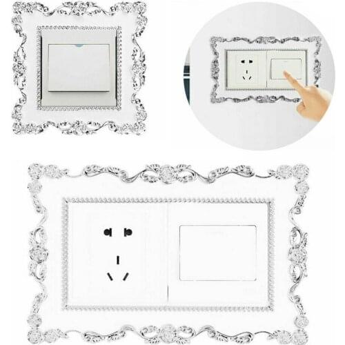 Resin Light Switch Surround Socket Finger Plate Panel Cover Home Hot Office Home Decoration Wall Sticker Flower Plate Wall