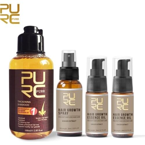 Fast Growth Hair Essence Oil Prevent Hair Loss Treatment and Growth Hair Spray and Thicken Hair Shampoo Set