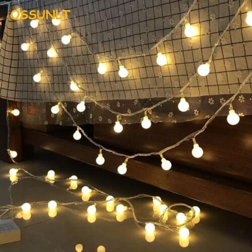 USB/Battery Power LED Ball Garland Lights Fairy String Waterproof Outdoor Lamp Christmas Holiday Wedding Party Light Decoration