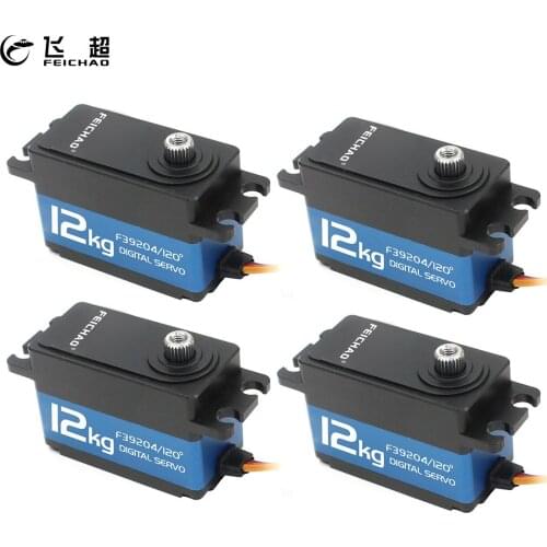FEICHAO Waterproof 12Kg Digital Servo Large Torque Metal Gear Short Body with Metal Arm for Robot/Airplane/RC Car/RC Toy Part