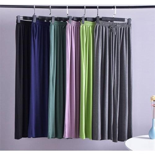 High Waist Ladies Pajama Pants Comfort Modal Long Pyjama Trousers Women Sleep Bottoms Lounge Wear Sleep Pants Spring Autumn