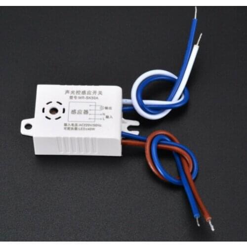 1PC 220V Module Detector Auto On Off Intelligent Sound Voice Sensor Light Switch Use In Corridor Bath Warehouse Stair Smart Home