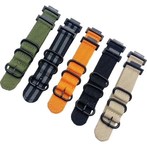 16mm Adapter Connectors And Nylon Watch band for G-SHOCK GA-110 GD-100 DW-5600 G-5600 Replacement Strap Watch Refit Accessories