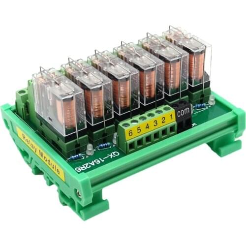 2~24 Channels Relay Module for Omron GR2-2 5A 2NC 2NO PLC Signal Amplifier Board DIN Rail