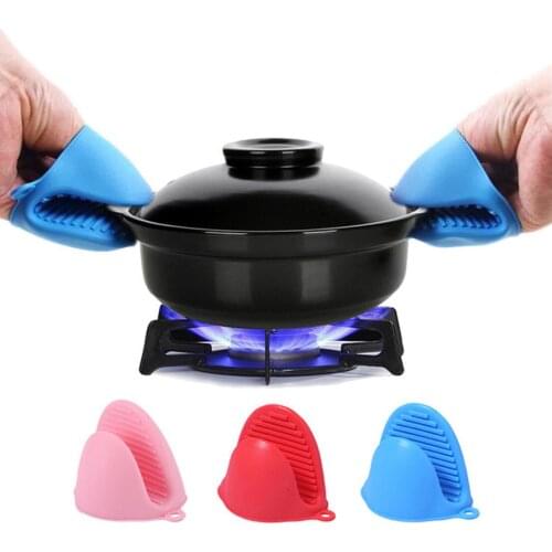 2pcs Kitchen Baking Silica Gel Heat Insulation Clip Anti Scalding Non Slip Gloves Household Bowl Oven Microwave