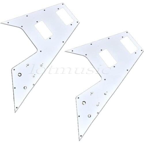 2Pcs White Pickguard Scratch Plate For Electric Guitar Pickguard