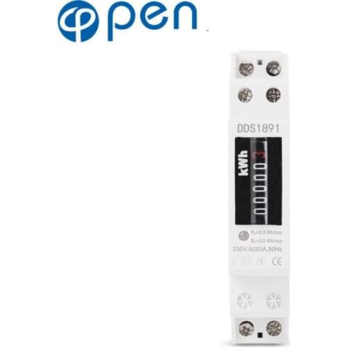 5A~32A 230V Single Phase DIN Rail Electronic Energy kwh Meter AC Wattmeter Electricity Pulse Counter Power Meter