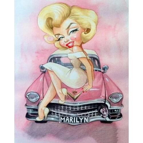 5D DIY Cartoon Girl Diamond Painting Full Drill Embroidery Cross Stitch Needlework Mosaic Home Decor Craft Christmas Gift