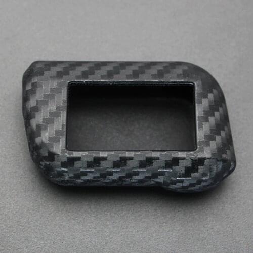 Carbon Fiber Rubber Car Key Case For Starline A93 A63 A36 A39 A66 A96 2 Way Car Alarm LCD Remote Control Silicone Cover