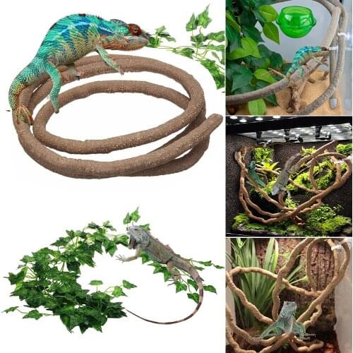 Pets Rattan and Plants Vine Reptiles Terrarium Decoration Lizard supplies Reptile Flexible Vines Reptile Supplies Reptile Decor