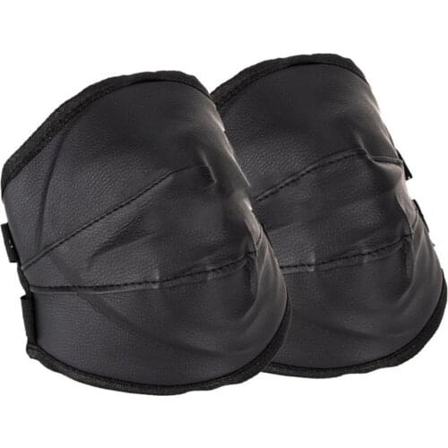 1Pair High Quality Elasticity Solid Color Faux Leather Knee Pads Protective Cover Protective Winter Outdoors Equipment