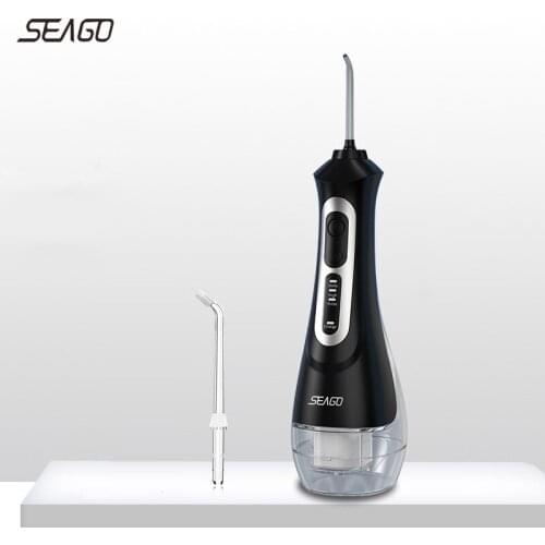 Seago Electric Oral Irrigator USB Rechargeable Water Flosser 3 Modes Large Water Tank Waterproof Irrgation Oral Care Clean Teeth
