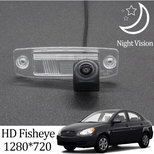 Owtosin HD 1280*720 Fisheye Rear View Camera For Hyundai Accent/Brio/Verna MC MK3 2006~2010 Car Reverse Parking Accessories