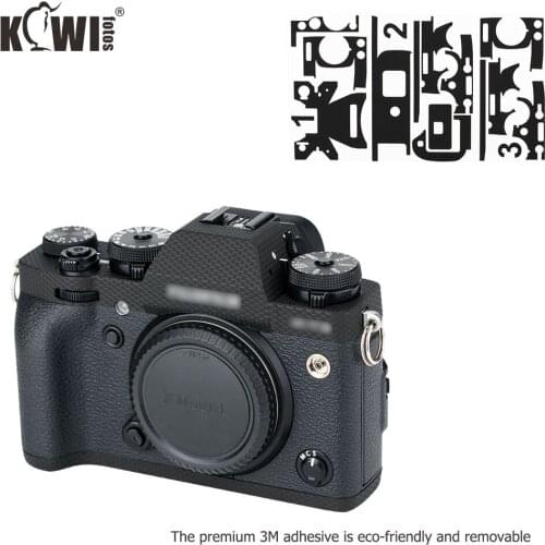 KIWIFOTOS Anti-Scratch Cameras Protection For Fujifilm X-T3 3M Sticker Camaera Accessories Body Cover Skin Film Matrix Black