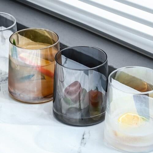 Creative Colorful Ion Plating Whisky Glass Home Style Beer Whiskey Glasses Transparent Wine Cup Womens Casual Drink Water Cup