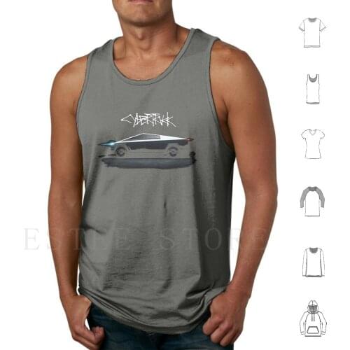 Untitled Tank Tops Vest Cotton Tesla Cybertruck Tesla Cybertruck Truck Automobile Ellectric Tesla Motors Elon Musk