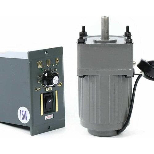 US STOCK 110V 15W 5K AC gear motor electric motor variable speed controller 270~0RPM