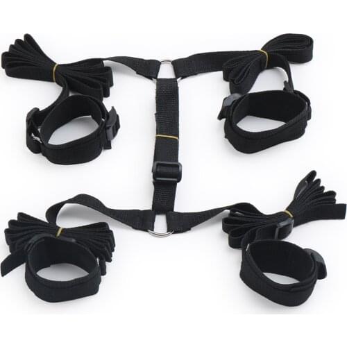 Under Bed BDSM Bondage Restraints System S&M SM Sex Handcuffs Ankle Cuffs Erotic Accessories Set Sex Toys for Women Men Couples