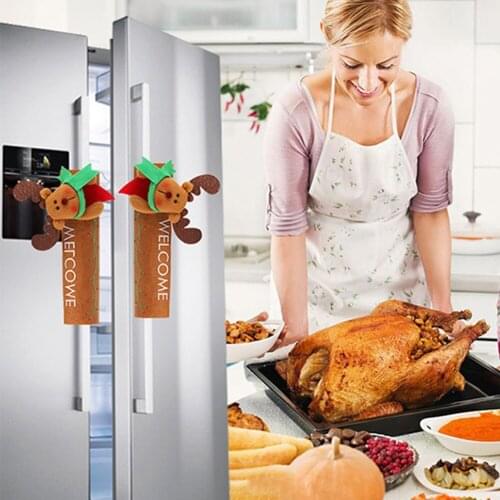 New product Christmas door refrigerator cover creative refrigerator glove home Christmas party New Year holiday decoration