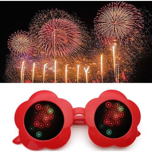 Special Effect Glasses Shaped Fireworks Eyeglasses Watch The Light Change Diffraction Eyewear At Night Light Sunglass Christmas