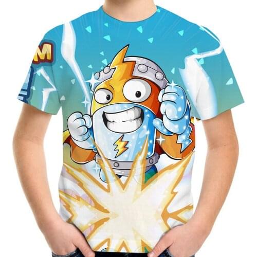 4-13Y Children Game Super Zings Series 6 Anime T-Shirt Summer Boys Girls Casual Tshirts Kids Superzings Clothing Birthday Tops