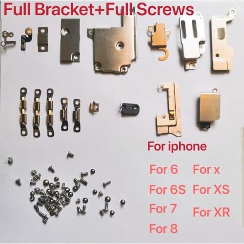 For iPhone 6 6s 6P 6SP 7G 7P 8G 8 Plus X XS XR XSMAX Full Set Small Metal Internal Bracket Shield Plate+ Full Set Screw