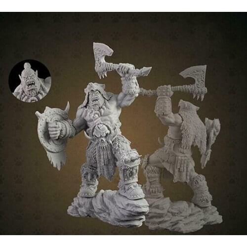 Unassambled 1/24 ancient warrior stand with base Resin figure miniature model kits Unpainted