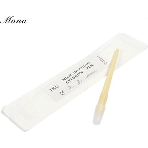 100pcs Private Label Disposable Microblading and Microshading Pens With Brush for Eyebrow Microblading Manual Tattoo Pen