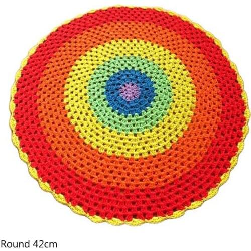 Modern Lace crochet table place mat Cloth cotton pad cup mug Christmas round doily dining dish coaster drink placemat kitchen