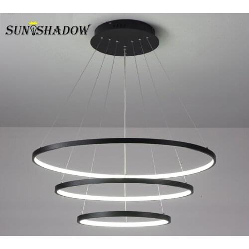 Led Chandeliers Black&White Modern Chandelier Lighting Indoor Home Living room Bedroom Dining room Kitchen Chandelier Luminaires