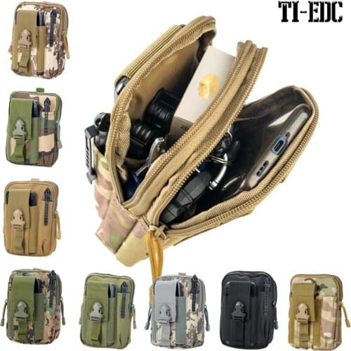 Tactical Molle EDC Pouch Compact Multipurpose Utility Gadget Belt Waist Bag with Cell Phone Holster Holder