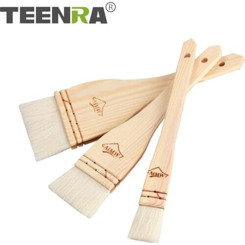 TEENRA Heat-resistant BBQ Brush Clean Barbecue Oil Brush Barbecue Wool Oil Brush Basting Camping Outdoor Tools