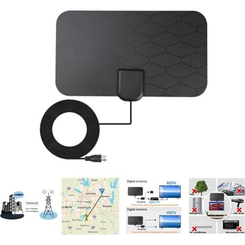 Kebidumei 4K HDTV Digital 1080p HD TV Antenna 300 Mile Range Indoor Digital TV Antenna Signal Receiver Amplifier Booster Hot