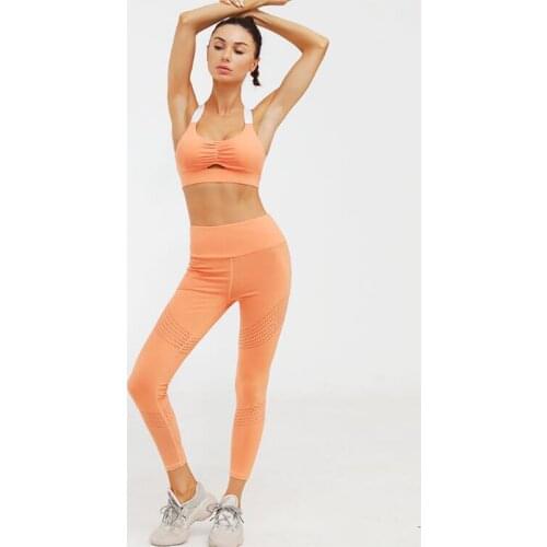 Workout Women Tracksuit Sports Tank And High Waist Leggings Wear Gym Clothing Athletic Yoga Set