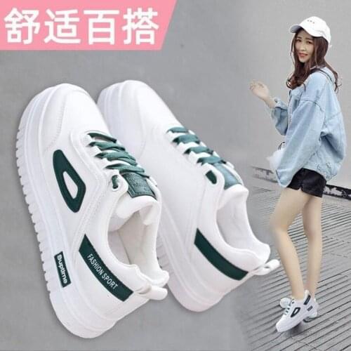 YSHUNIJ Shoes Little white shoes women 2021 spring and autumn new thick-bottomed foreign gas student shoes womens tide shoes