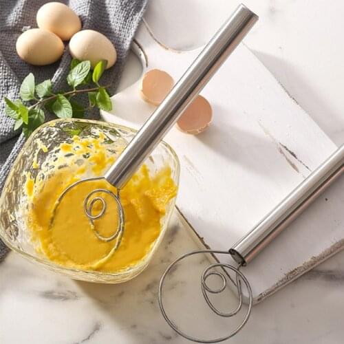 Stainless Steel Whisk Flour Coil Stirrer Egg-Beater Stick Kitchen Baking Tool Kitchen supplies tools W