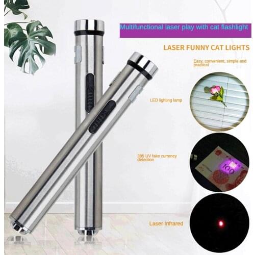 Funny Laser Teaser Pet Pen Multifunctional Three-in-One Moon Light Cat Toys Interactive