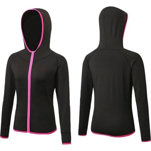 Womens Sport Running Jacket Women Thumb Holes Zipper Gym Hoodie Yoga Tops Outdoor Windproof Warm Coat Training Clothes