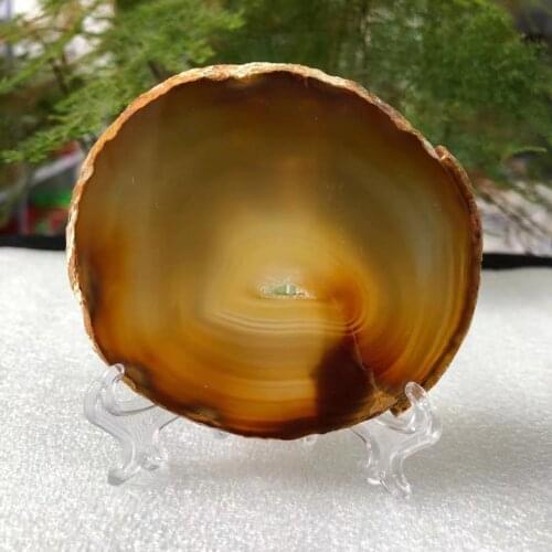 1PC 8-10cm Natural Crystal And Agate Mineral Stone With Crystal geode， For Home Decoration, Coaster, Thermal Pad